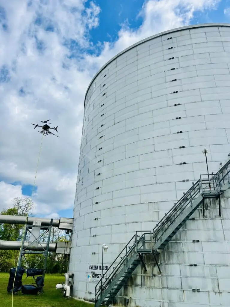 Bandi drones inspecting farm tank at the HDB plant warri