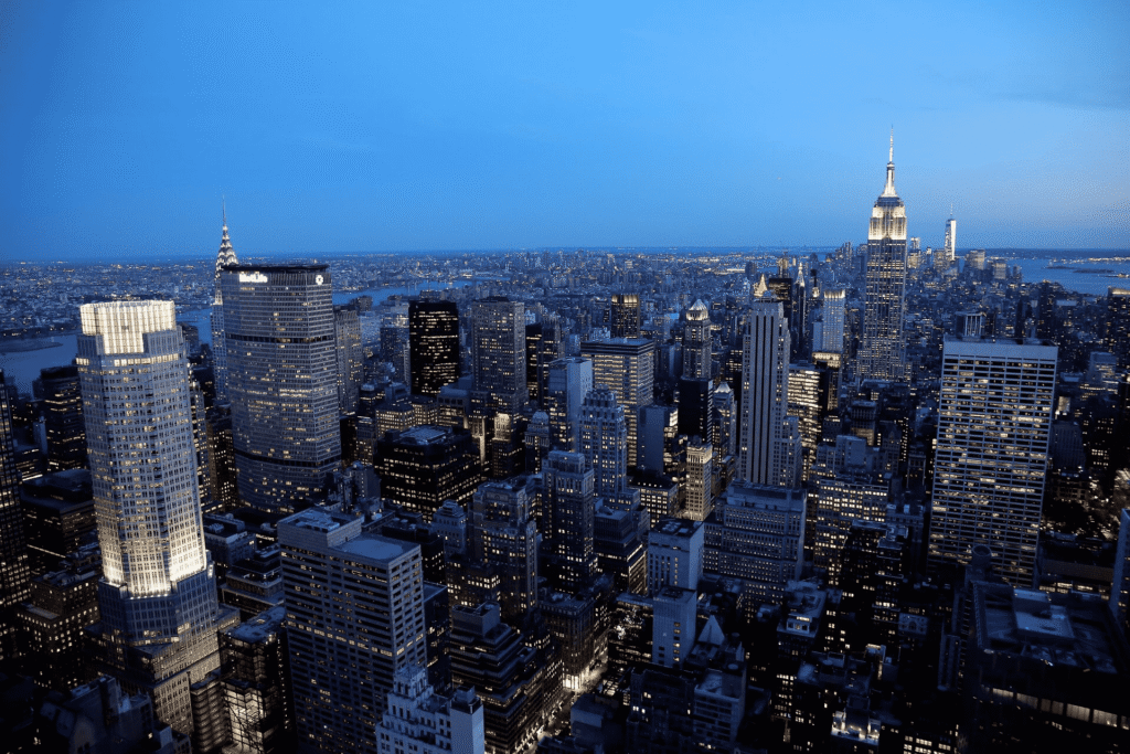 Bandi drone aerial view of high-rise building